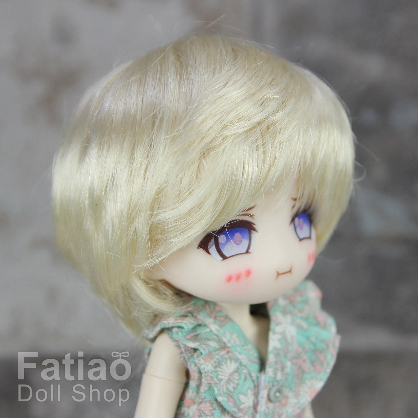 Fatiao - New Dollfie Bisou AI BJD Dolls Wig - size 4-5" - Blonde