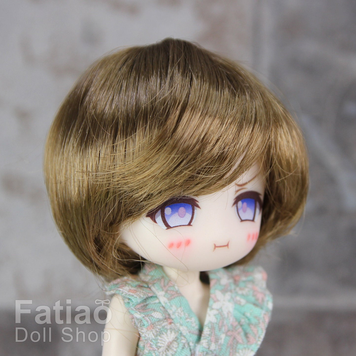 Fatiao - New Dollfie little pullip DAL Nendoroid BJD Dolls Wig - size 4-5 inch - Latte