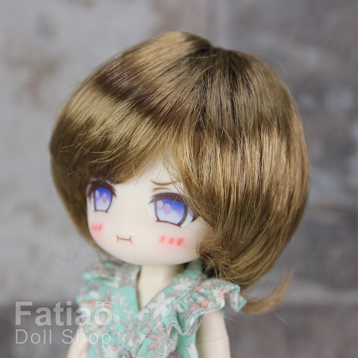 Fatiao - New Dollfie little pullip DAL Nendoroid BJD Dolls Wig - size 4-5 inch - Latte