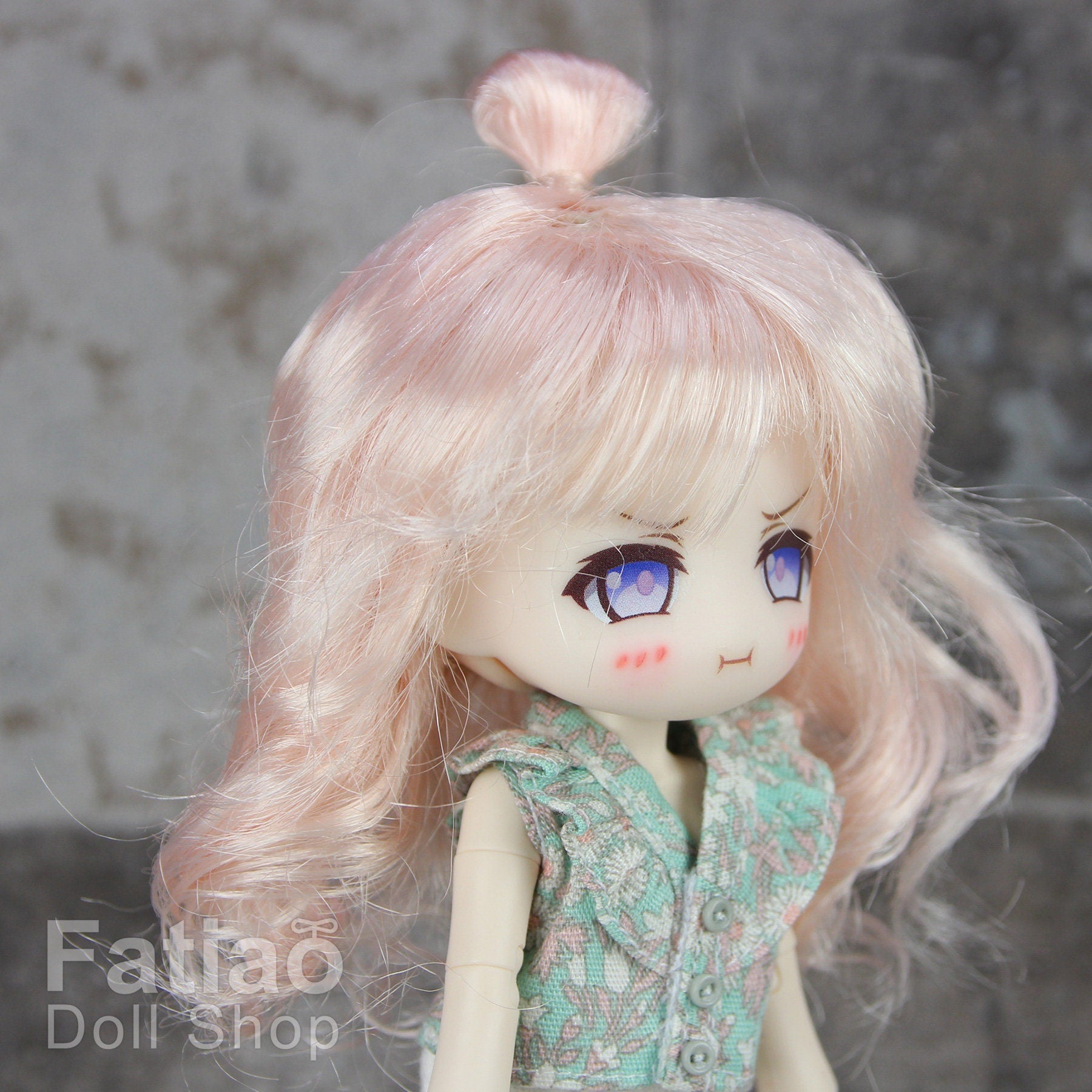 Fatiao - New Dollfie little pullip DAL Nendoroid BJD Dolls Wig - size 4-5" - Light Pink