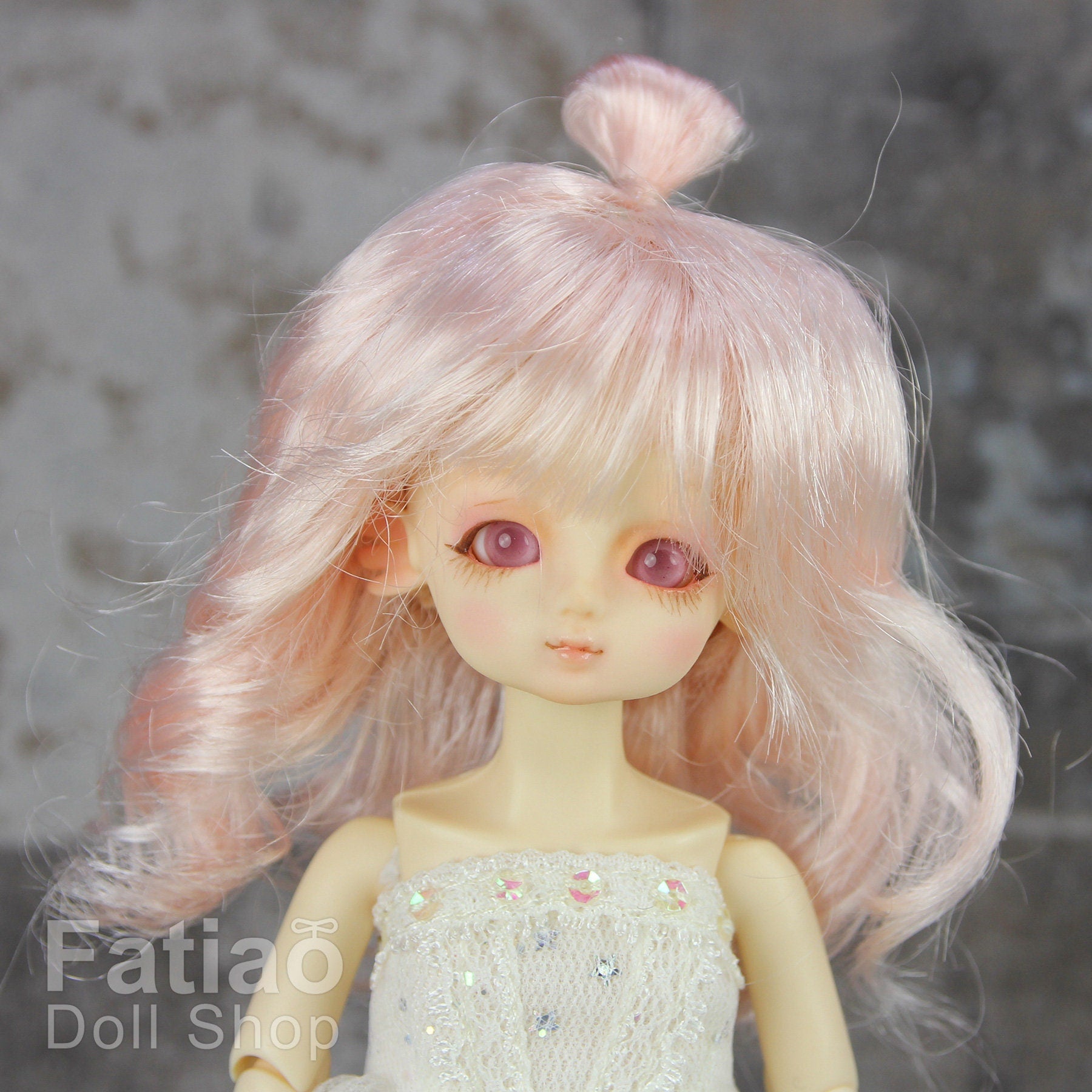 Fatiao - New Dollfie little pullip DAL Nendoroid BJD Dolls Wig - size 4-5" - Light Pink
