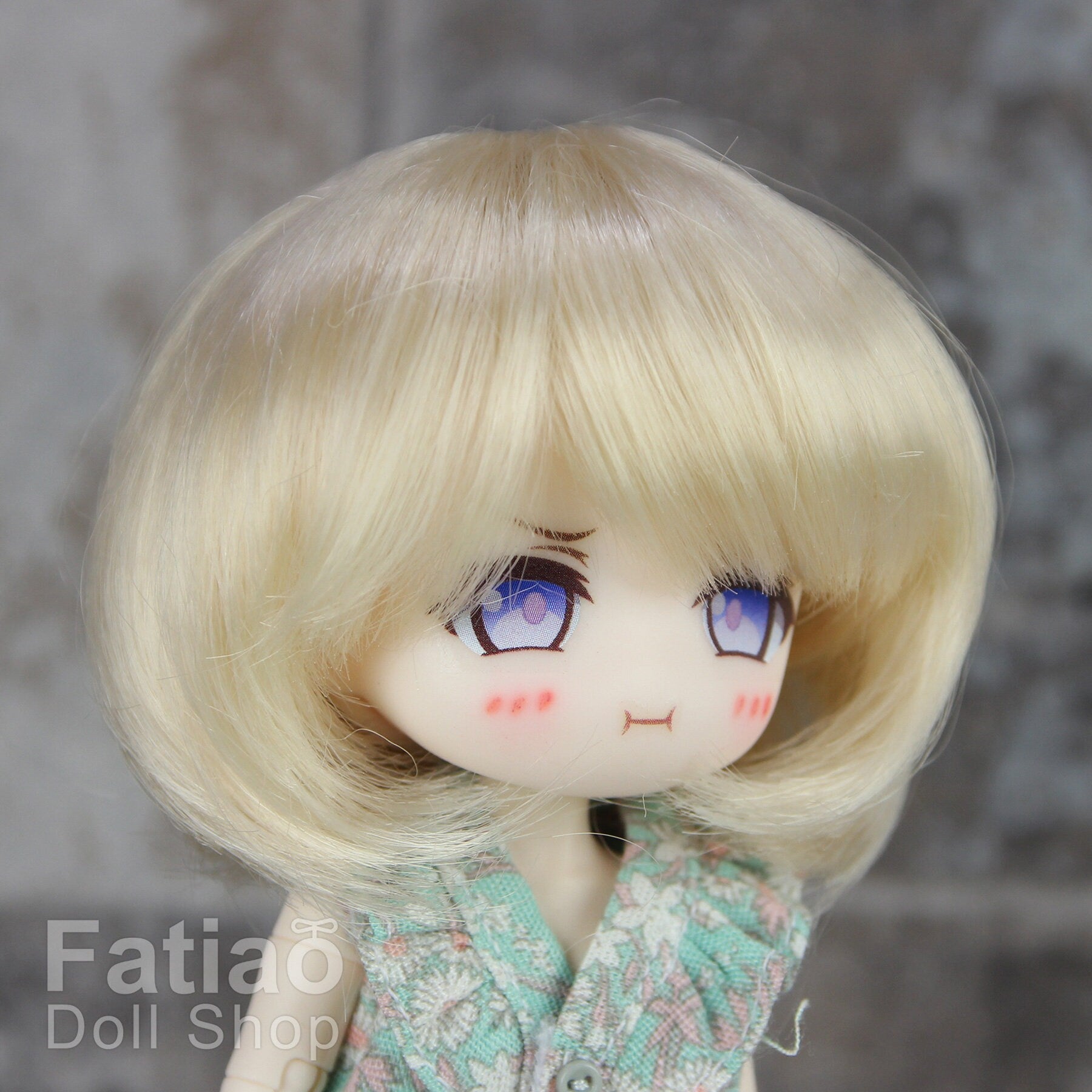 Fatiao - New Dollfie little pullip DAL Nendoroid BJD Dolls Wig - size 4-5" - Blonde