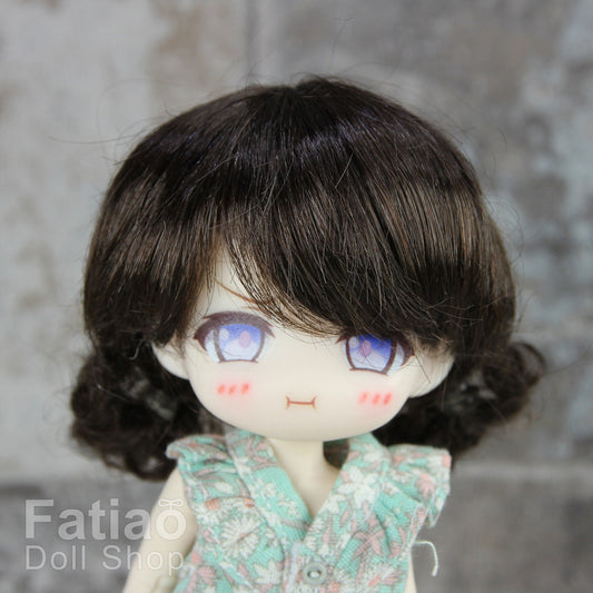 Fatiao - New Dollfie little pullip DAL Nendoroid BJD Dolls Wig - size 4-5" - Deep Brown