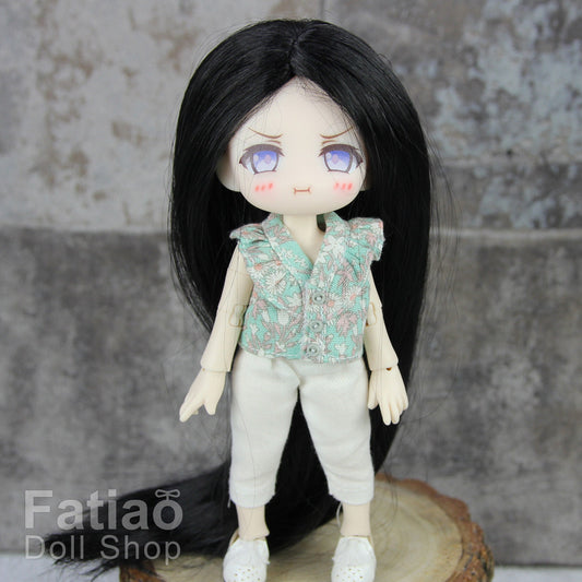 Fatiao - New Dollfie little pullip DAL Nendoroid BJD Dolls Wig - size 4-5" - Black