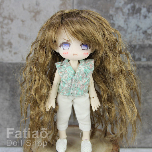 Fatiao - New Dollfie little pullip DAL Nendoroid BJD Dolls Wig - size 4-5 inch - Latte