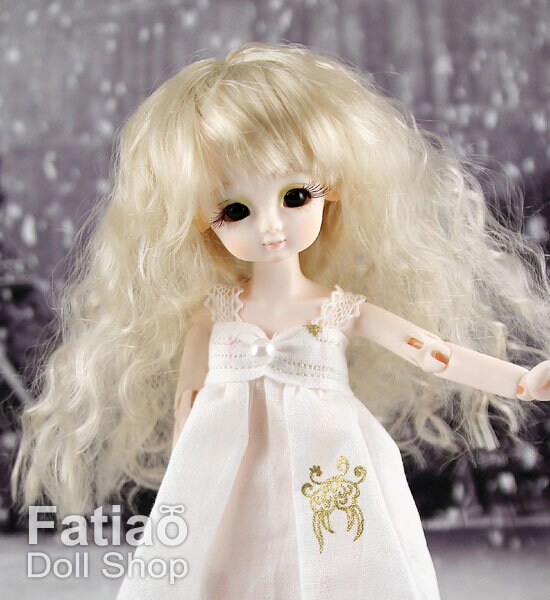 Fatiao - New Dollfie little pullip DAL Nendoroid BJD Dolls Wig - size 4-5" - Blonde