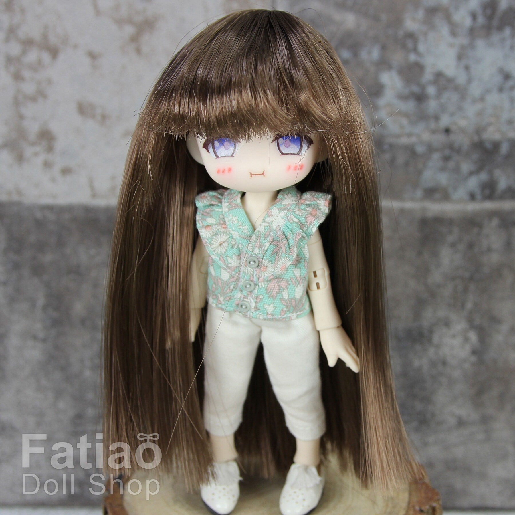Fatiao - New Dollfie BJD Nendoroid / Little Dal Pullip / Dolls Wig - size 4-5" - Brown