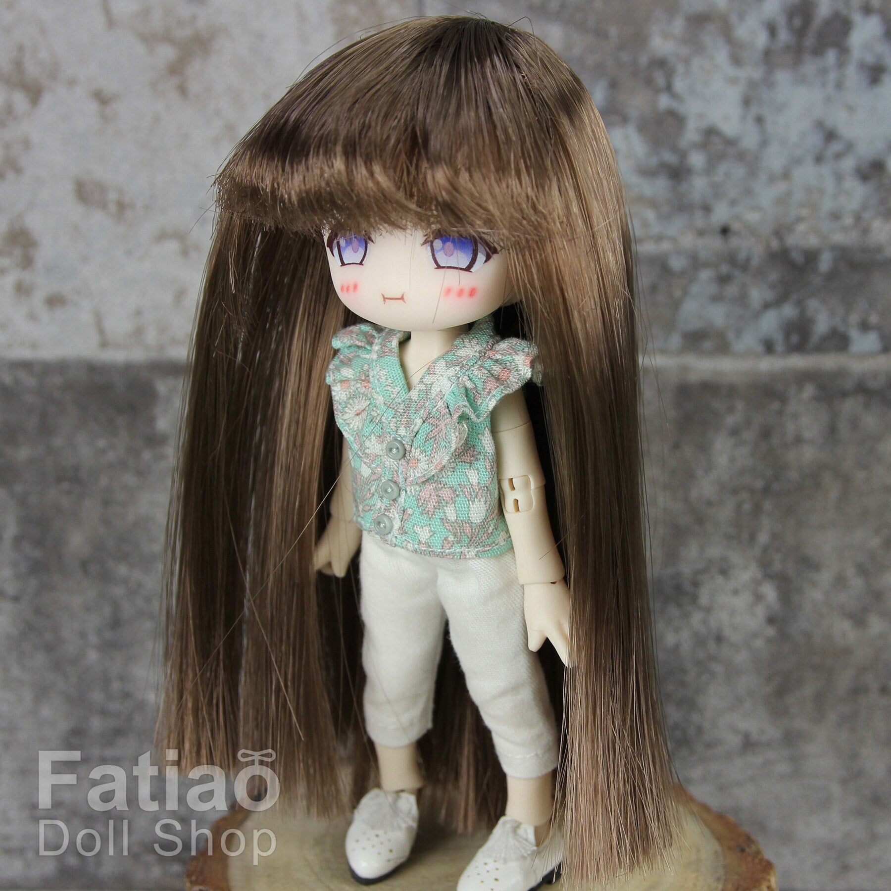 Fatiao - New Dollfie BJD Nendoroid / Little Dal Pullip / Dolls Wig - size 4-5" - Brown