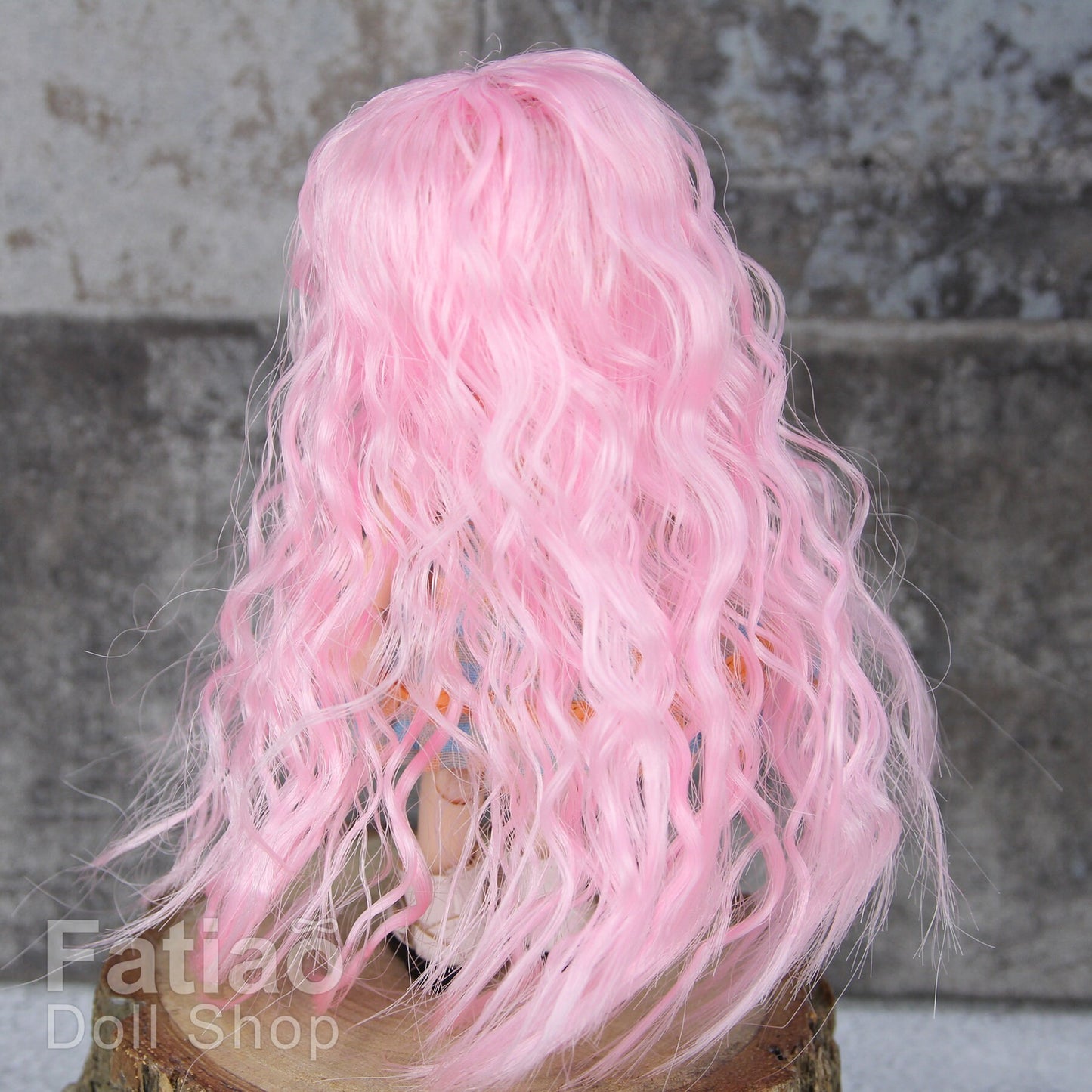 Fatiao - New BJD Dollfie pukipuki brownie 3-4" Doll curls Wig - Pink