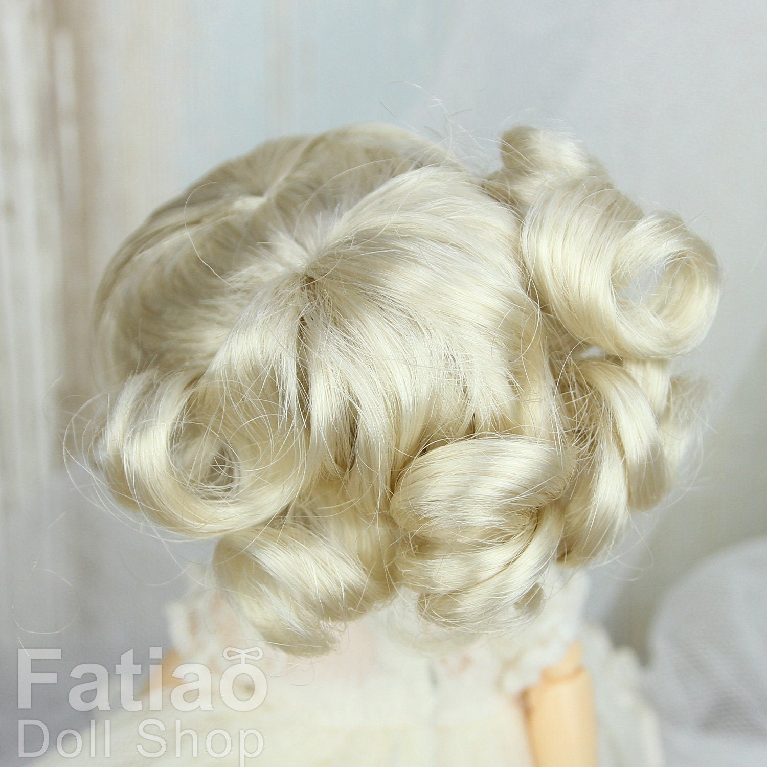 Fatiao - BJD Dollfie Lati Yellow Pukifee 5-6" Doll Wig - Blonde
