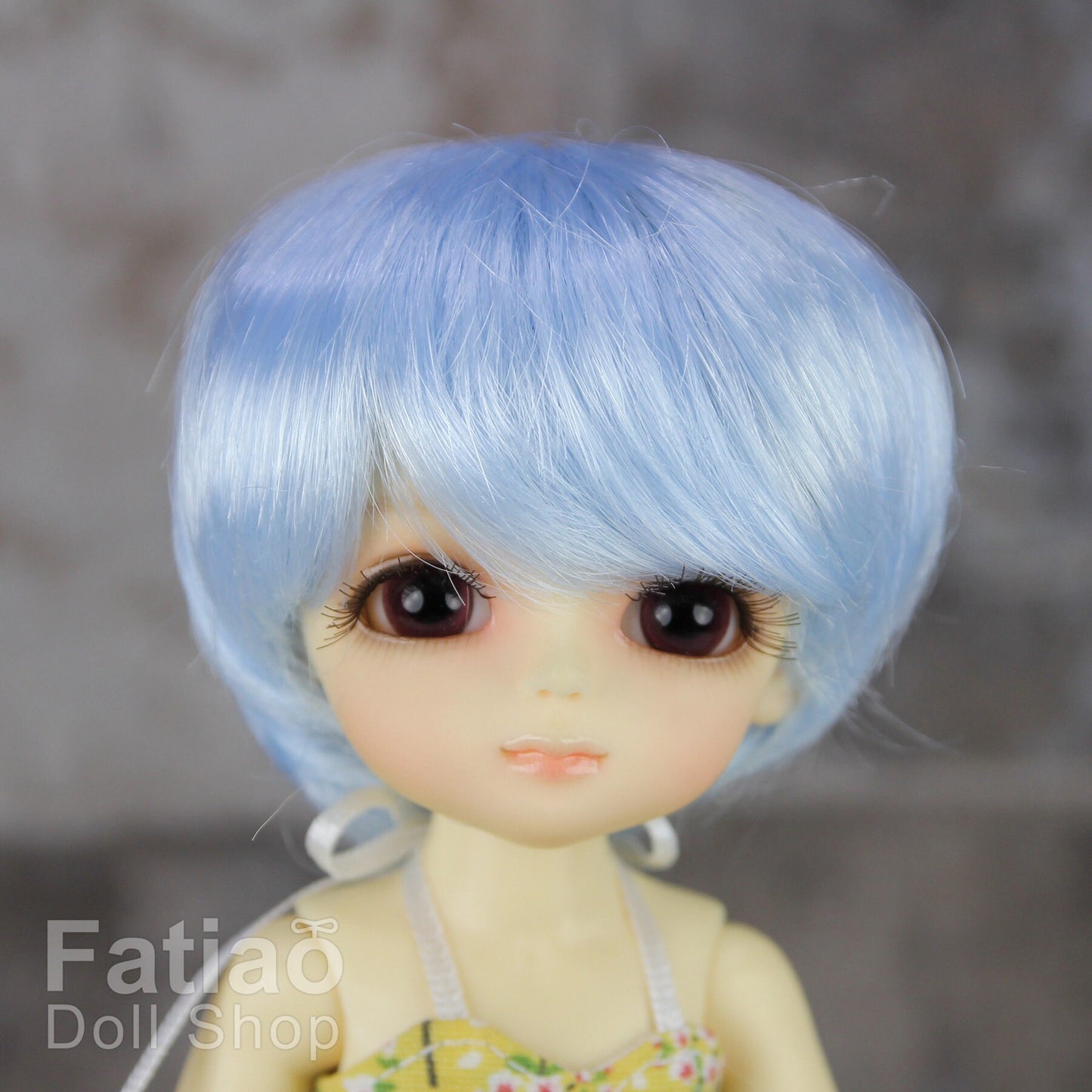 Fatiao - BJD Dollfie Lati Yellow Pukifee 5-6" Angel Doll Wig - Light Blue