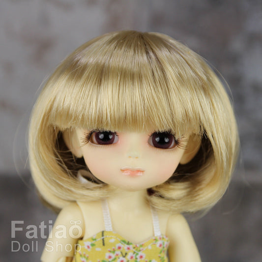 Fatiao - BJD Dollfie Lati Yellow Pukifee 5-6 inch Mohair Doll Wig - Cream gold