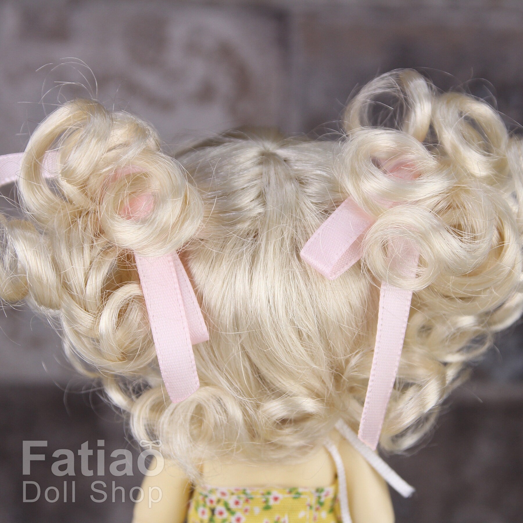 Fatiao - BJD Dollfie Lati Yellow Pukifee 5-6" Doll Wig Blonde