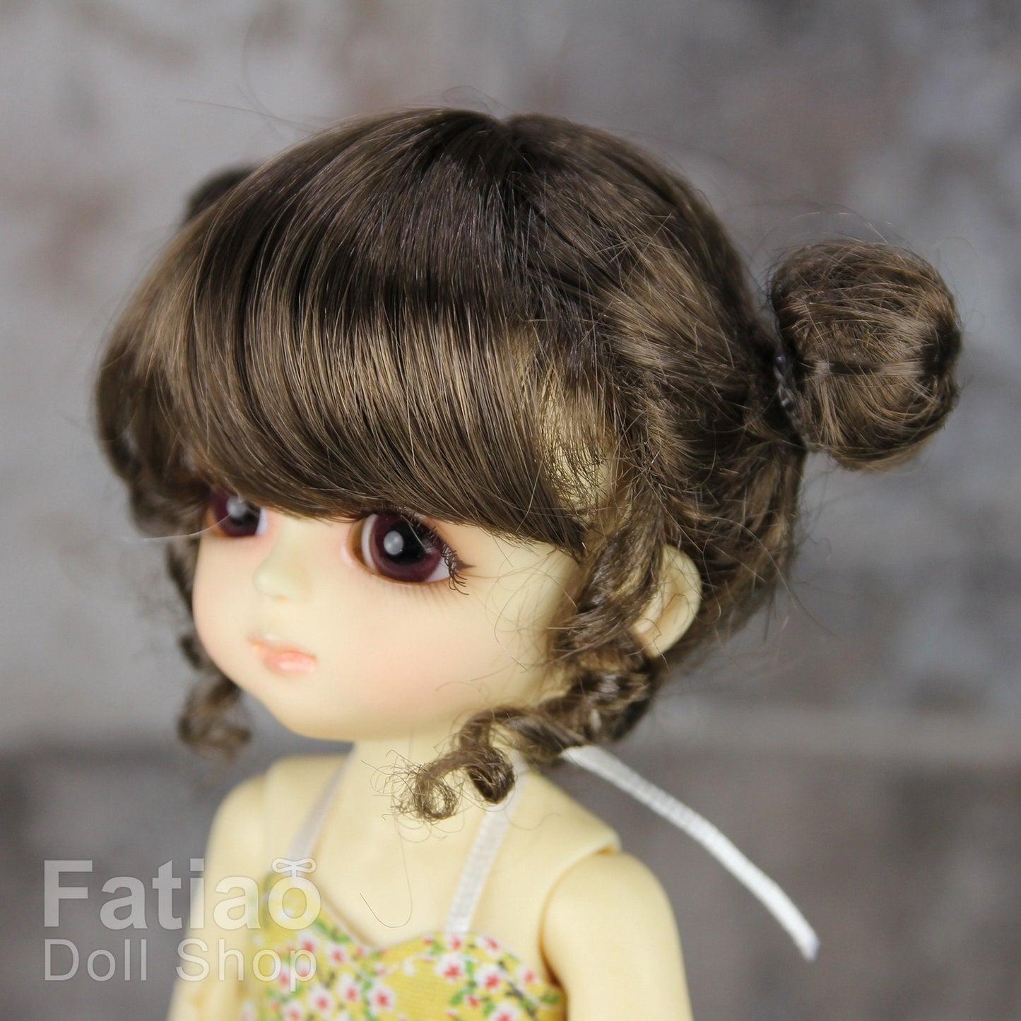 Fatiao - BJD Dollfie Lati Yellow Pukifee 5-6" Doll Wig - umber
