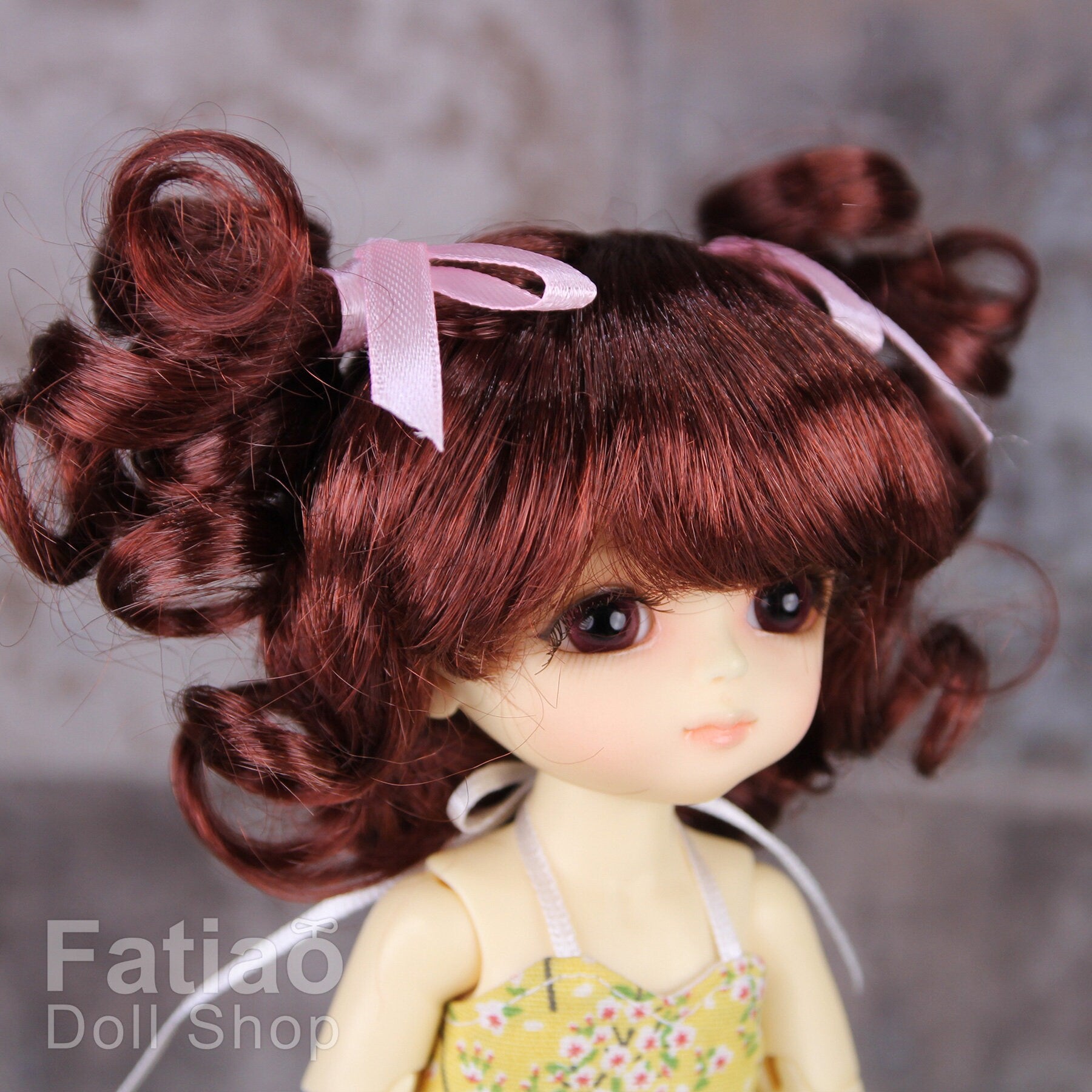 Fatiao - BJD Dollfie Lati Yellow Pukifee 5-6" Dolls Wig - Chocolate