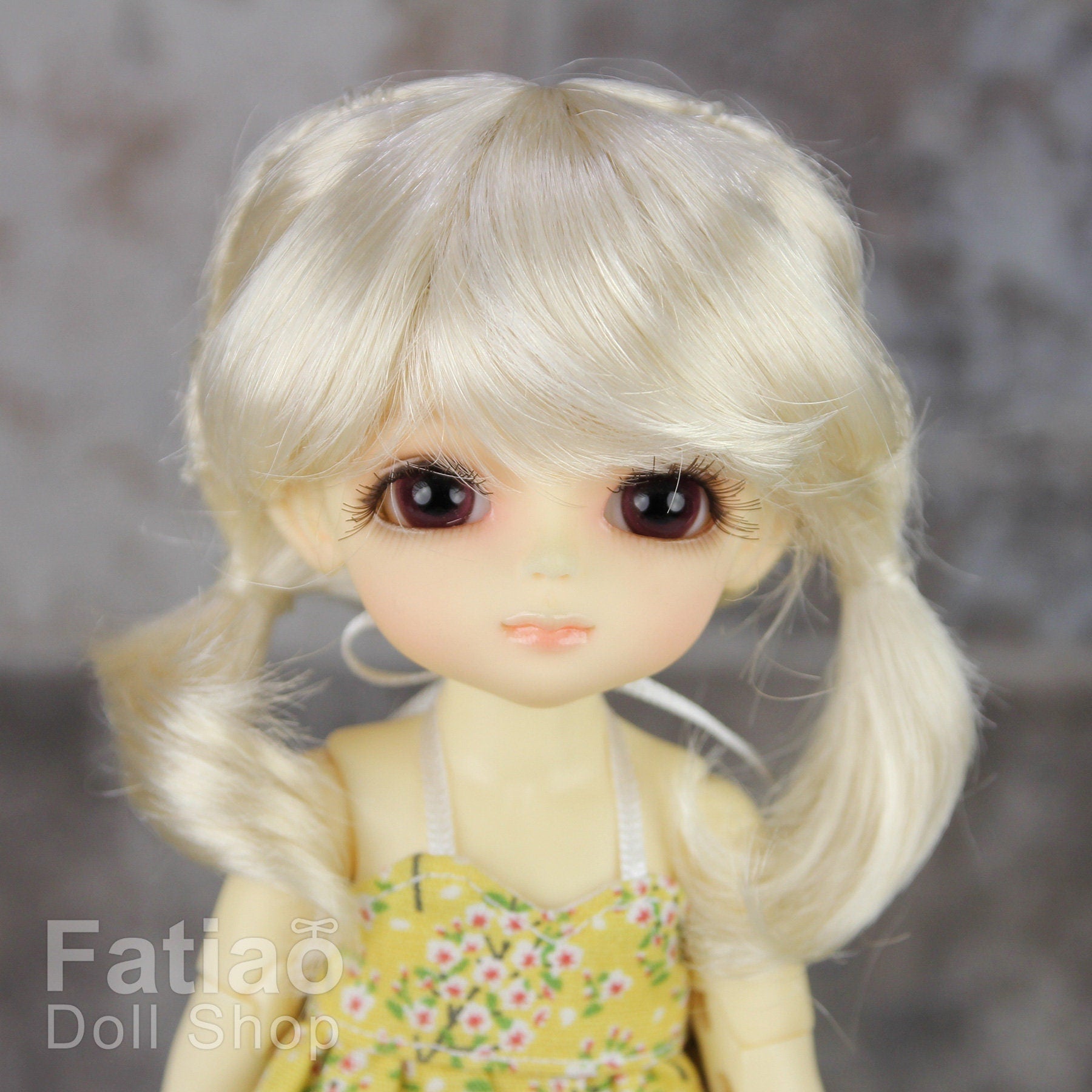 Fatiao - BJD Dollfie Lati Yellow Pukifee 5-6" Angel Doll Wig - Blonde