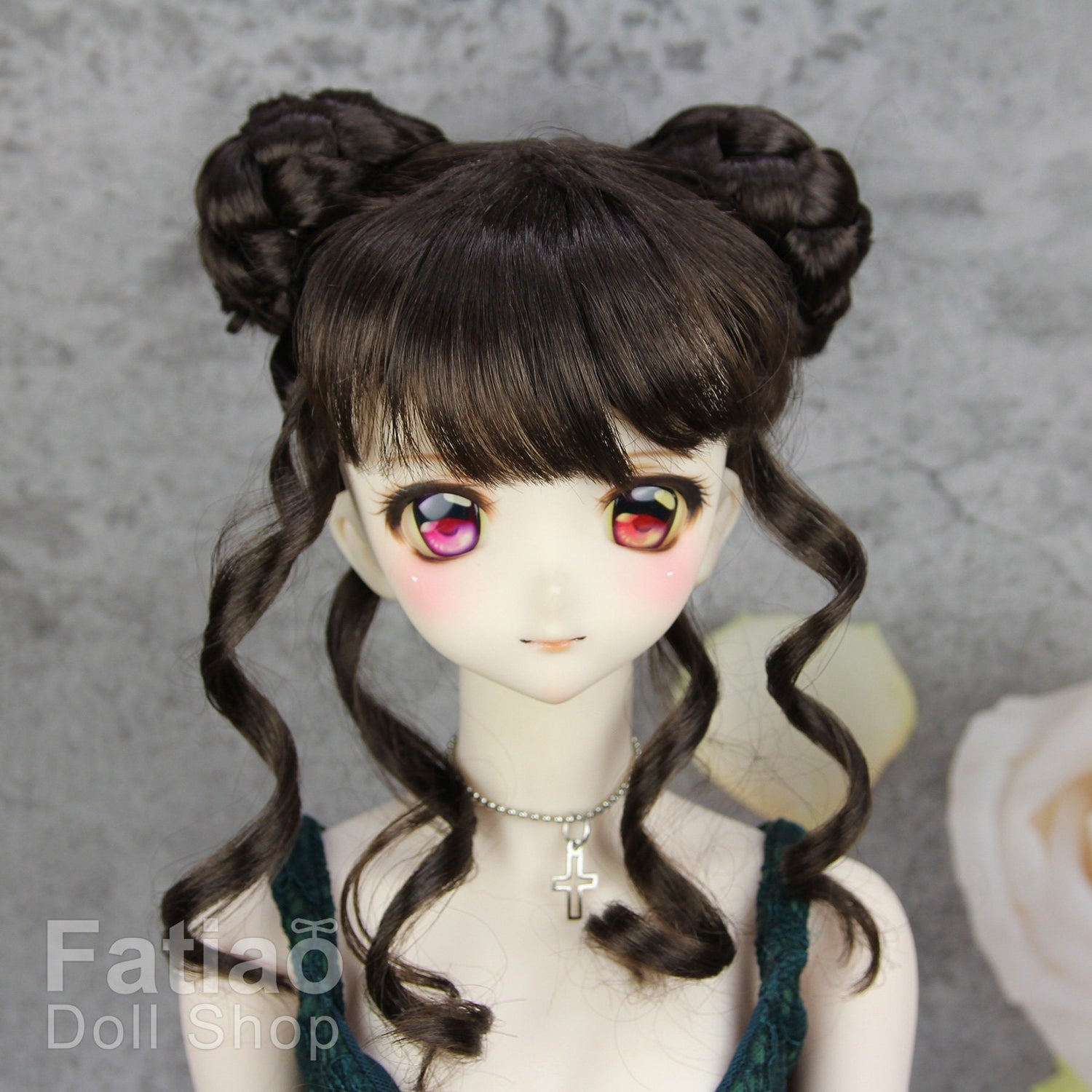 Fatiao - New Dollfie SD 1/3 BJD Dolls Wig size 8-9" - Deep Brown