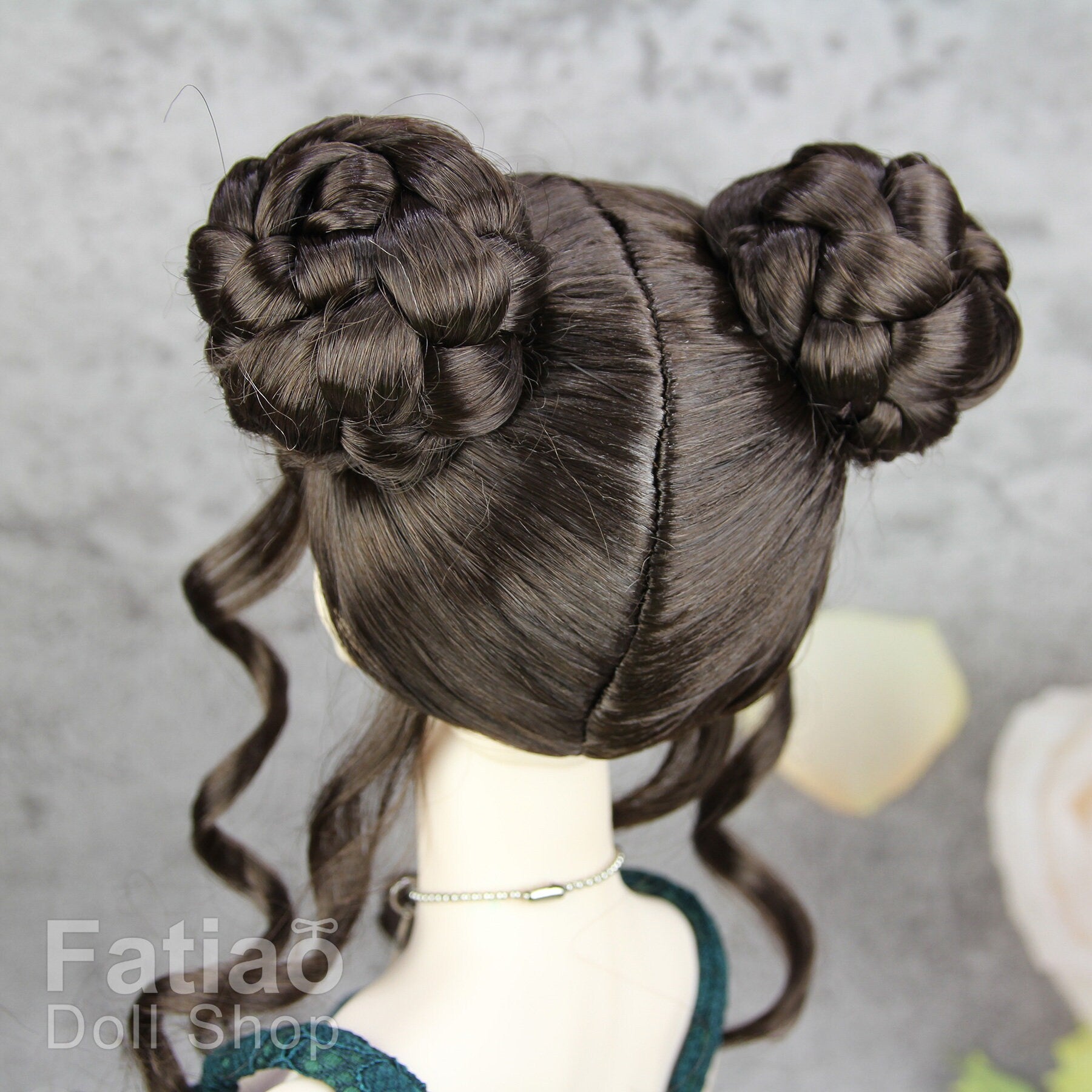 Fatiao - New Dollfie SD 1/3 BJD Dolls Wig size 8-9" - Deep Brown