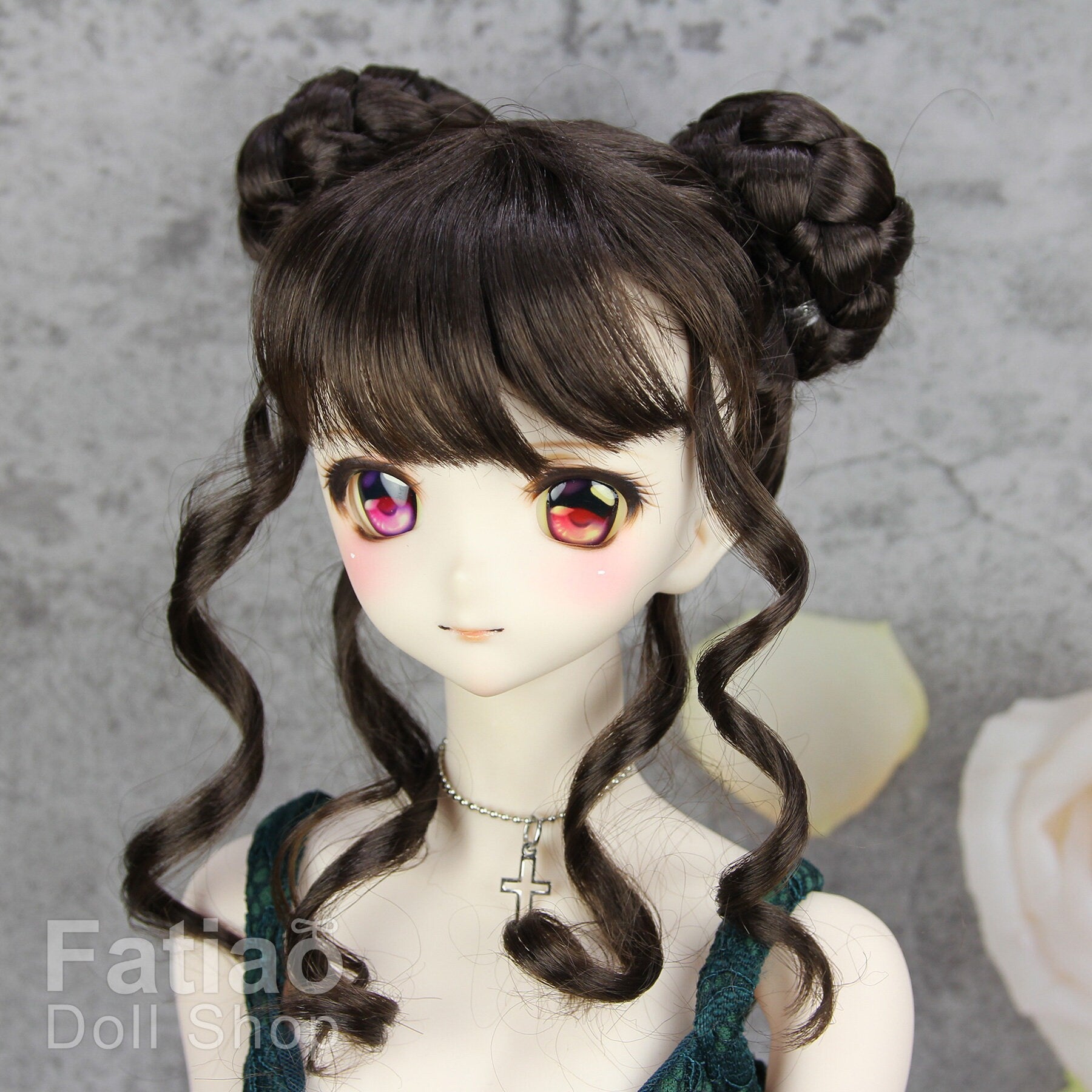 Fatiao - New Dollfie SD 1/3 BJD Dolls Wig size 8-9" - Deep Brown