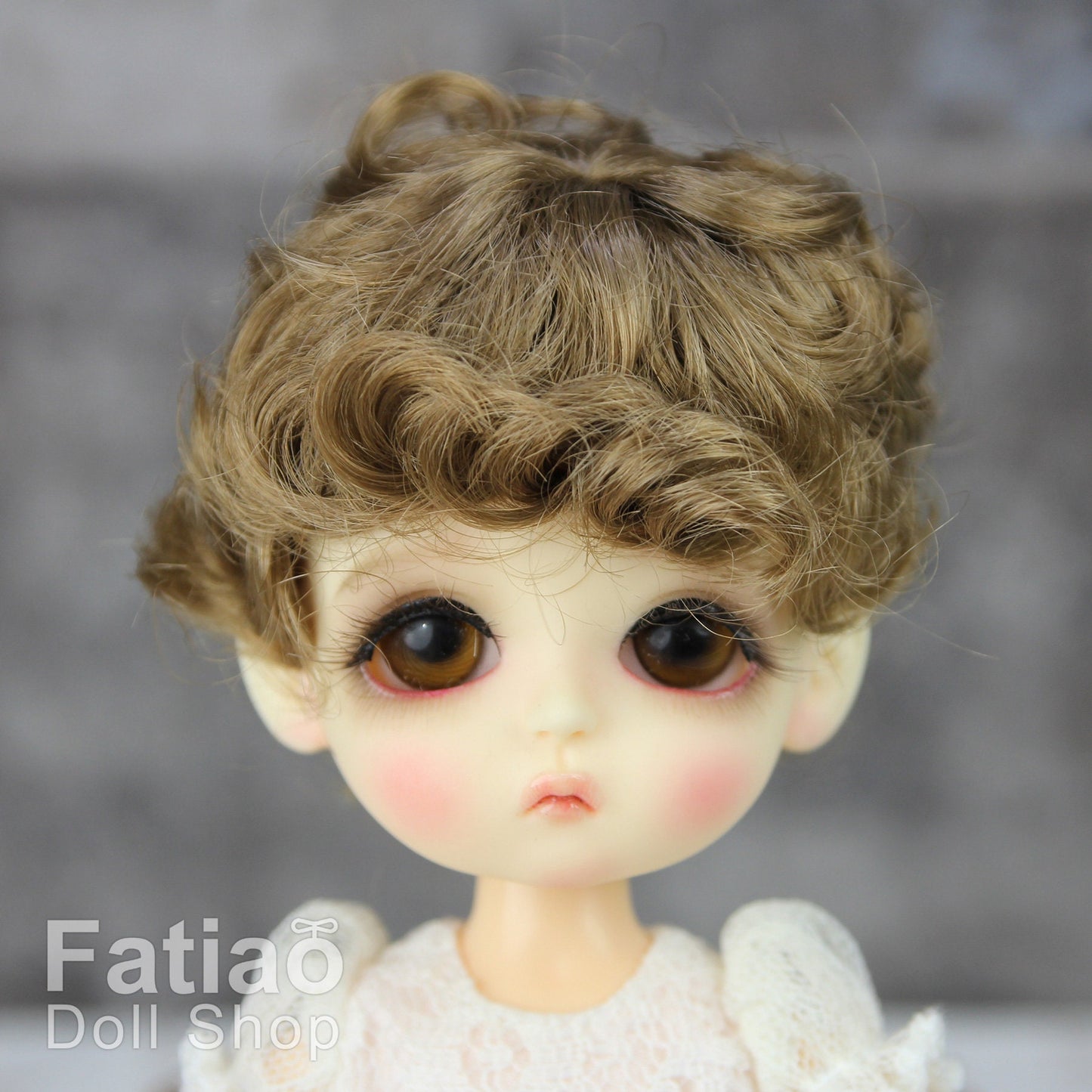 Fatiao - BJD Dollfie Lati Yellow Pukifee 5-6" Angel Doll Wig - Latte