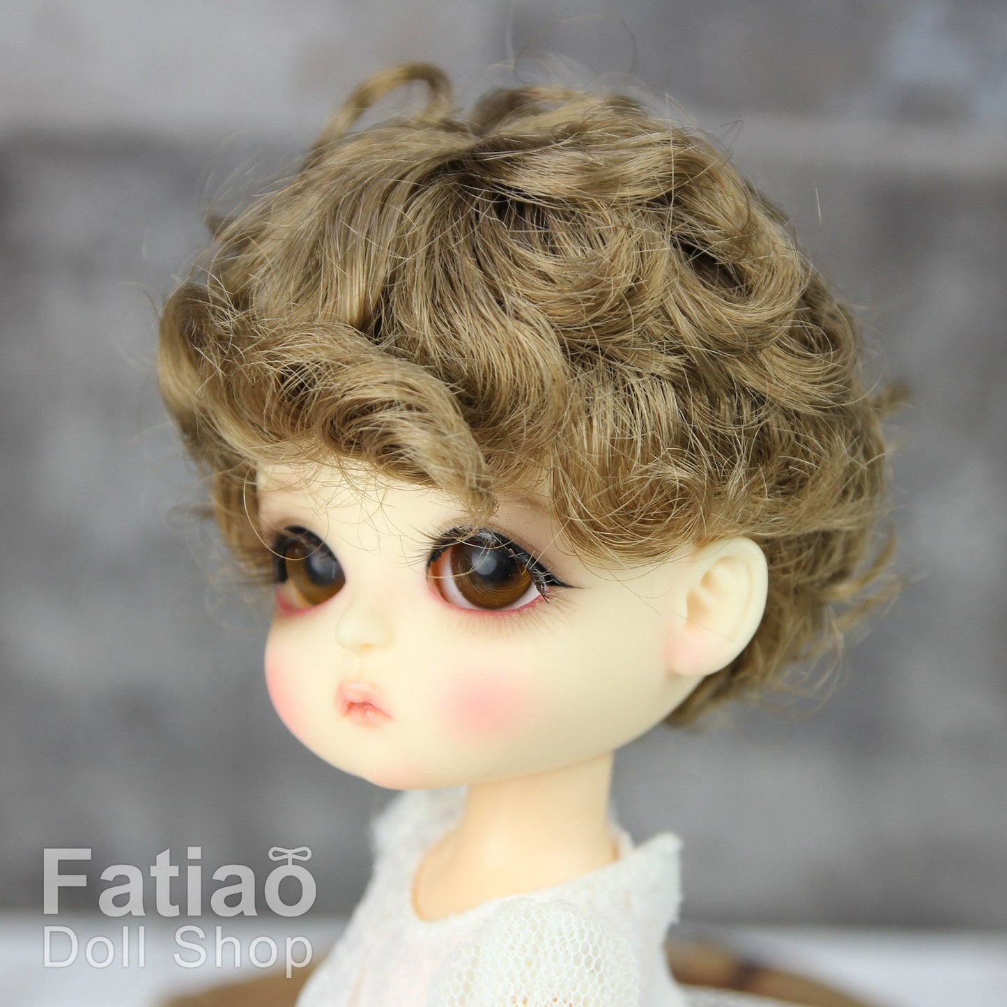 Fatiao - BJD Dollfie Lati Yellow Pukifee 5-6" Angel Doll Wig - Latte
