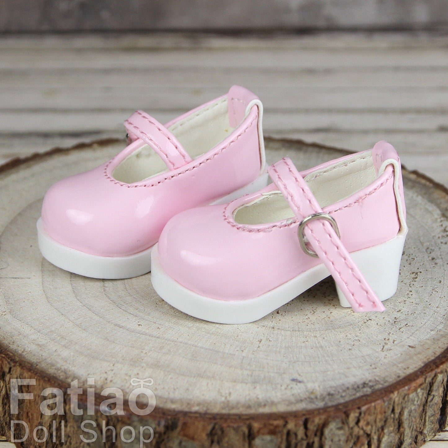 Fatiao - New Dollfie Yo-SD 1/6 BJD Doll High Heeled Shoes - Pink (Size 4.5cm)