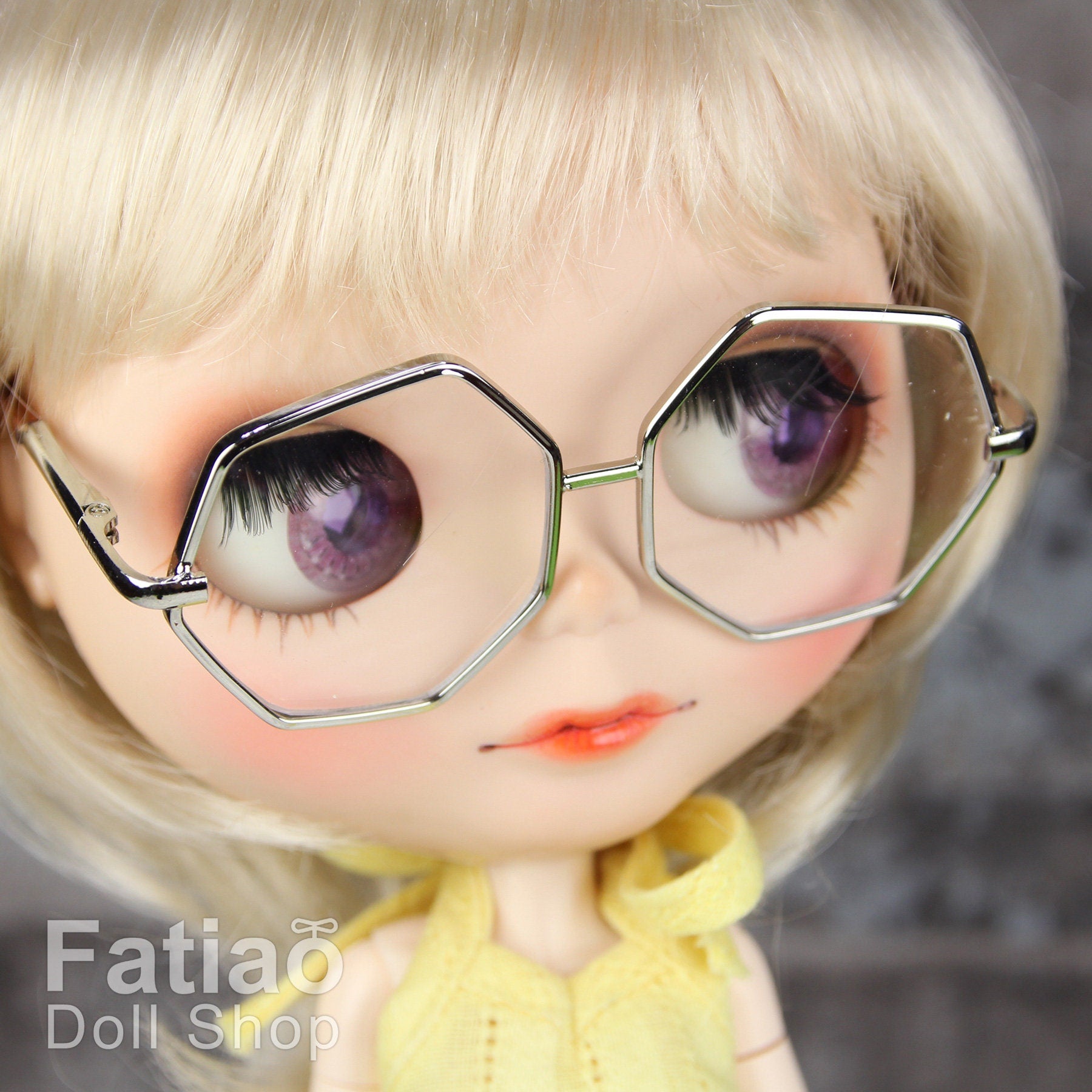 New Dolls fashion Sunglasses Glasses fit Blythe - Silver