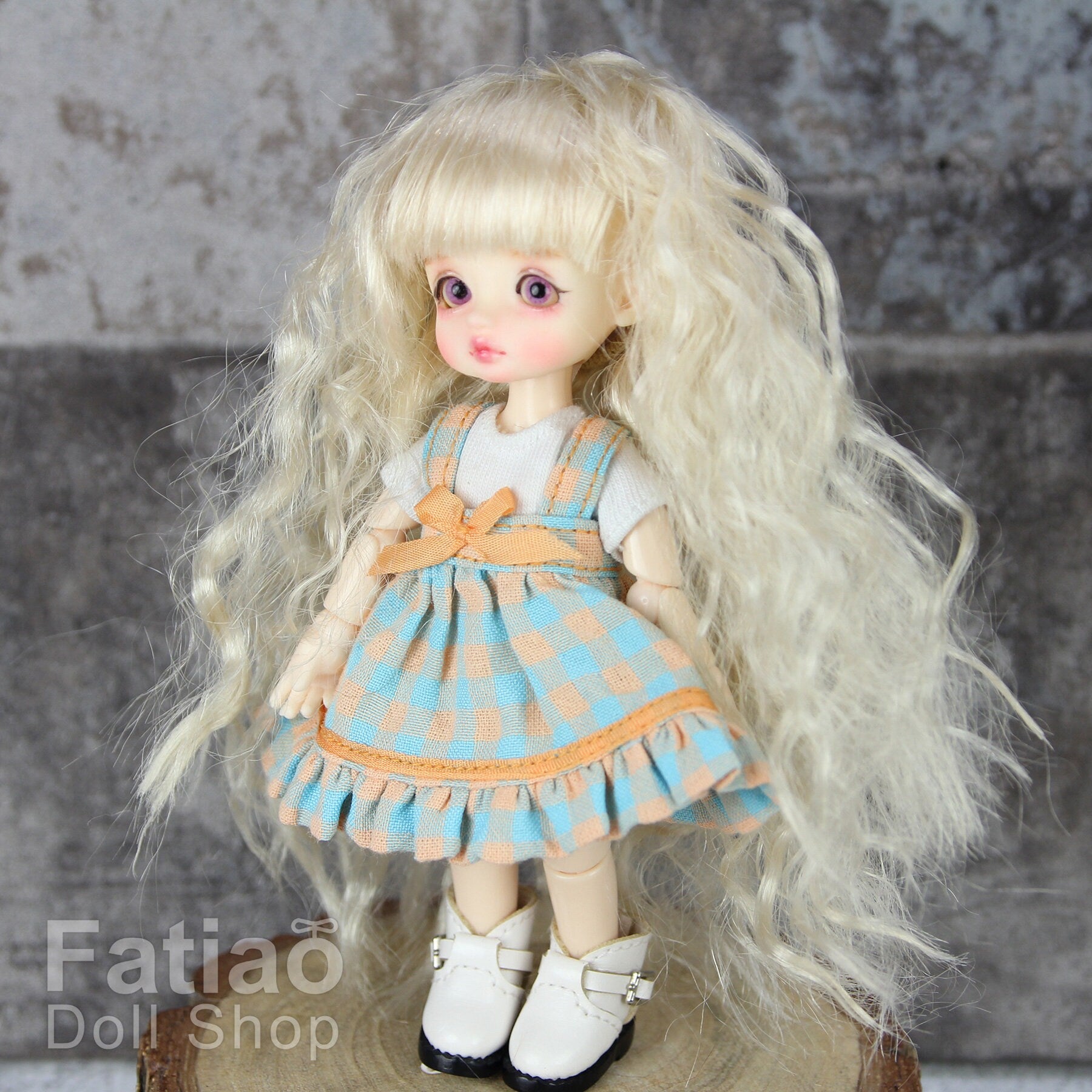 Fatiao - New BJD Dollfie pukipuki BF Pocket 3-4" Doll Wig - Blonde