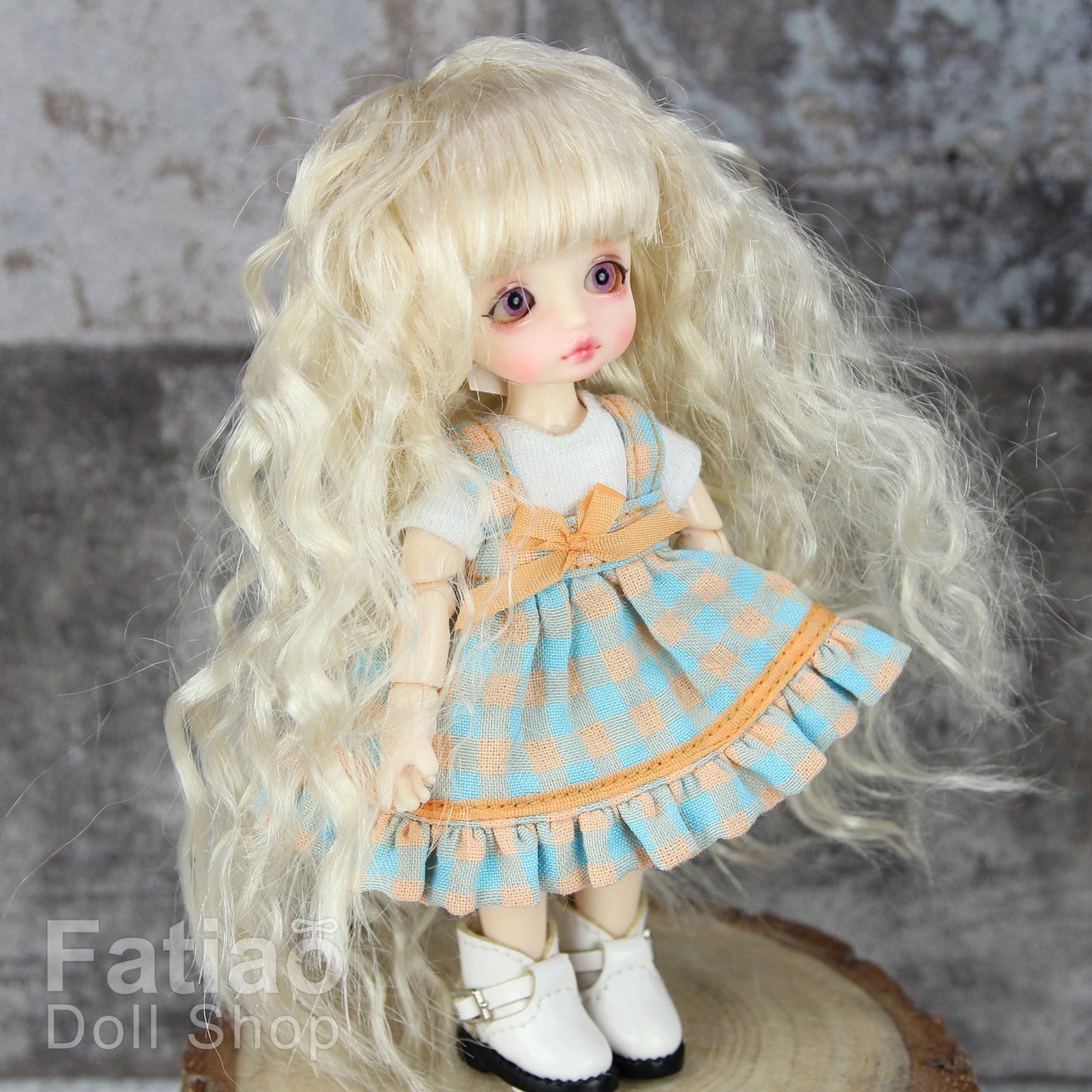 Fatiao - New BJD Dollfie pukipuki BF Pocket 3-4" Doll Wig - Blonde