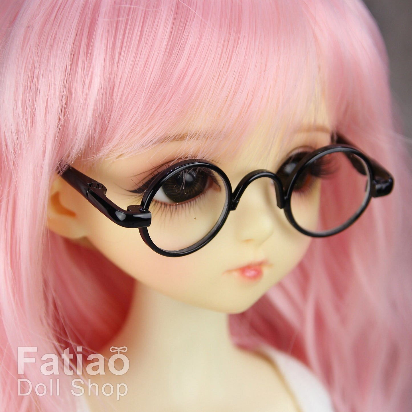 New fashion Dolls Round frame glasses fit 1/4 BJD MSD mini Super Dollfie - Black