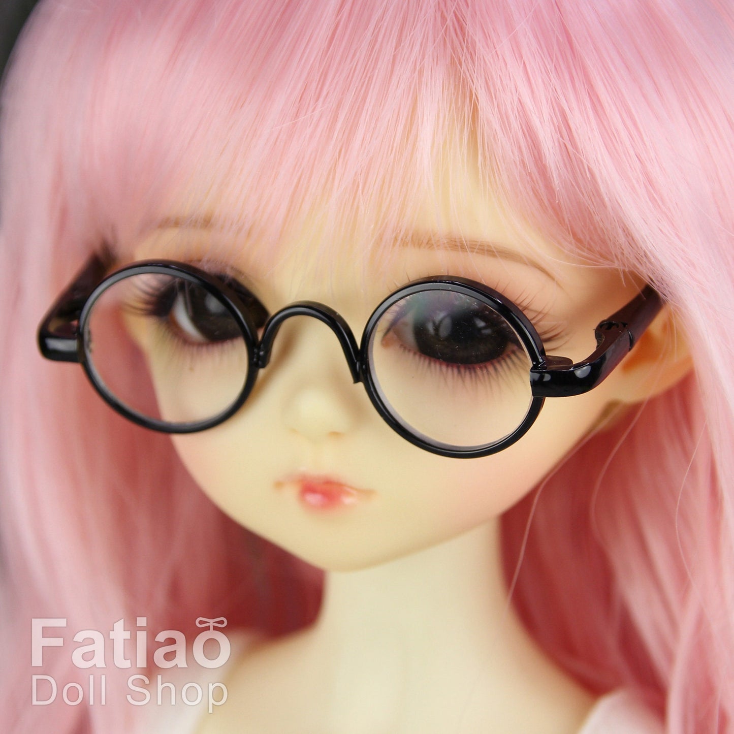 New fashion Dolls Round frame glasses fit 1/4 BJD MSD mini Super Dollfie - Black