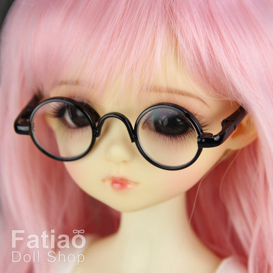 New fashion Dolls Round frame glasses fit 1/4 BJD MSD mini Super Dollfie - Black