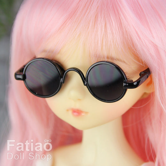 New fashion Dolls Round frame glasses fit 1/4 BJD MSD mini Super Dollfie - Black