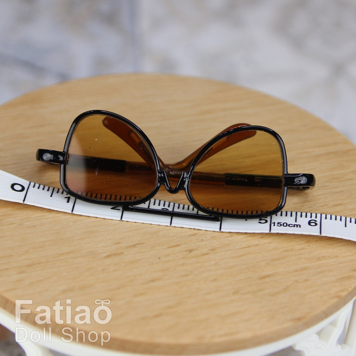 New fashion Dolls Round frame glasses fit 1/4 BJD MSD mini Super Dollfie - Black