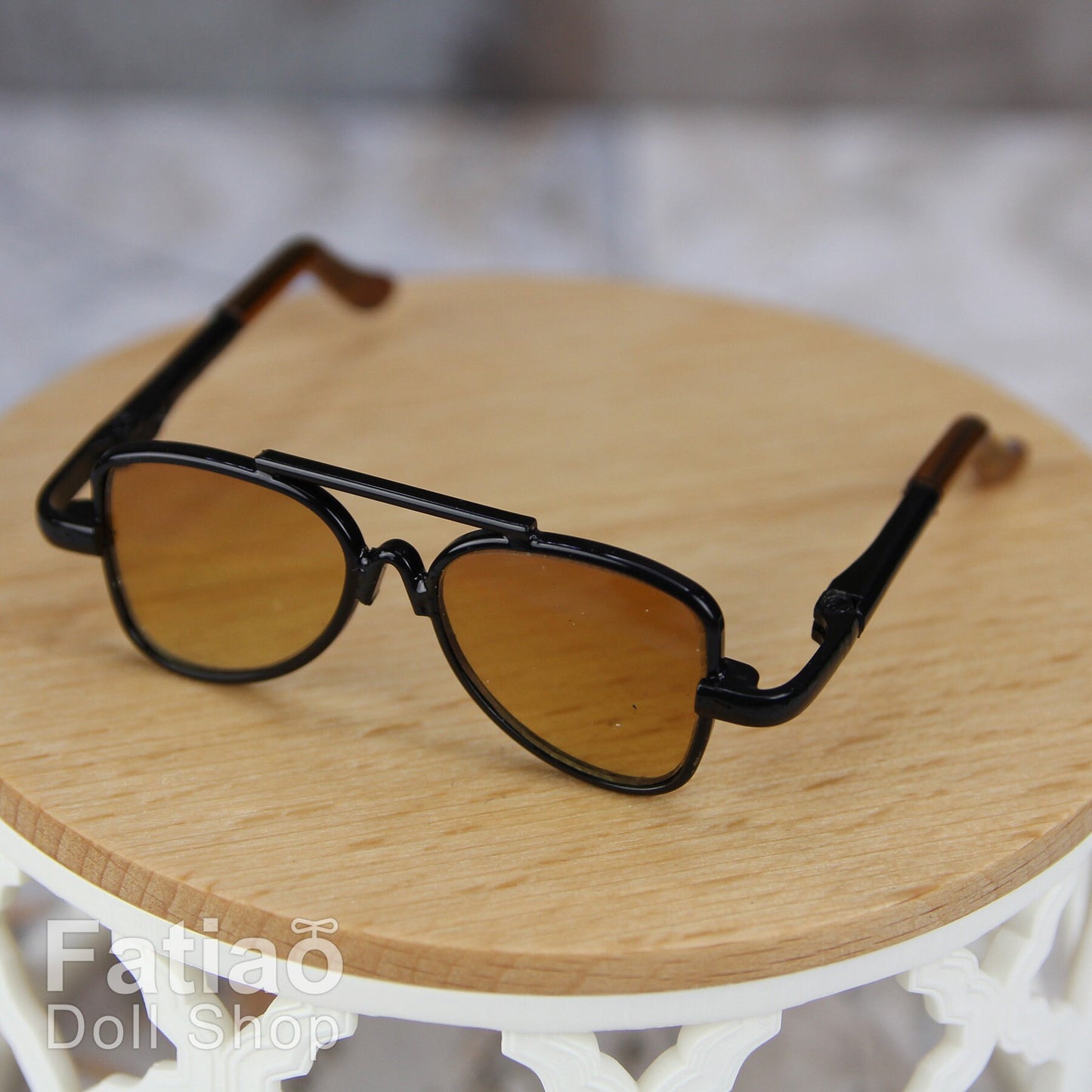 New fashion Dolls Round frame glasses fit 1/4 BJD MSD mini Super Dollfie - Black