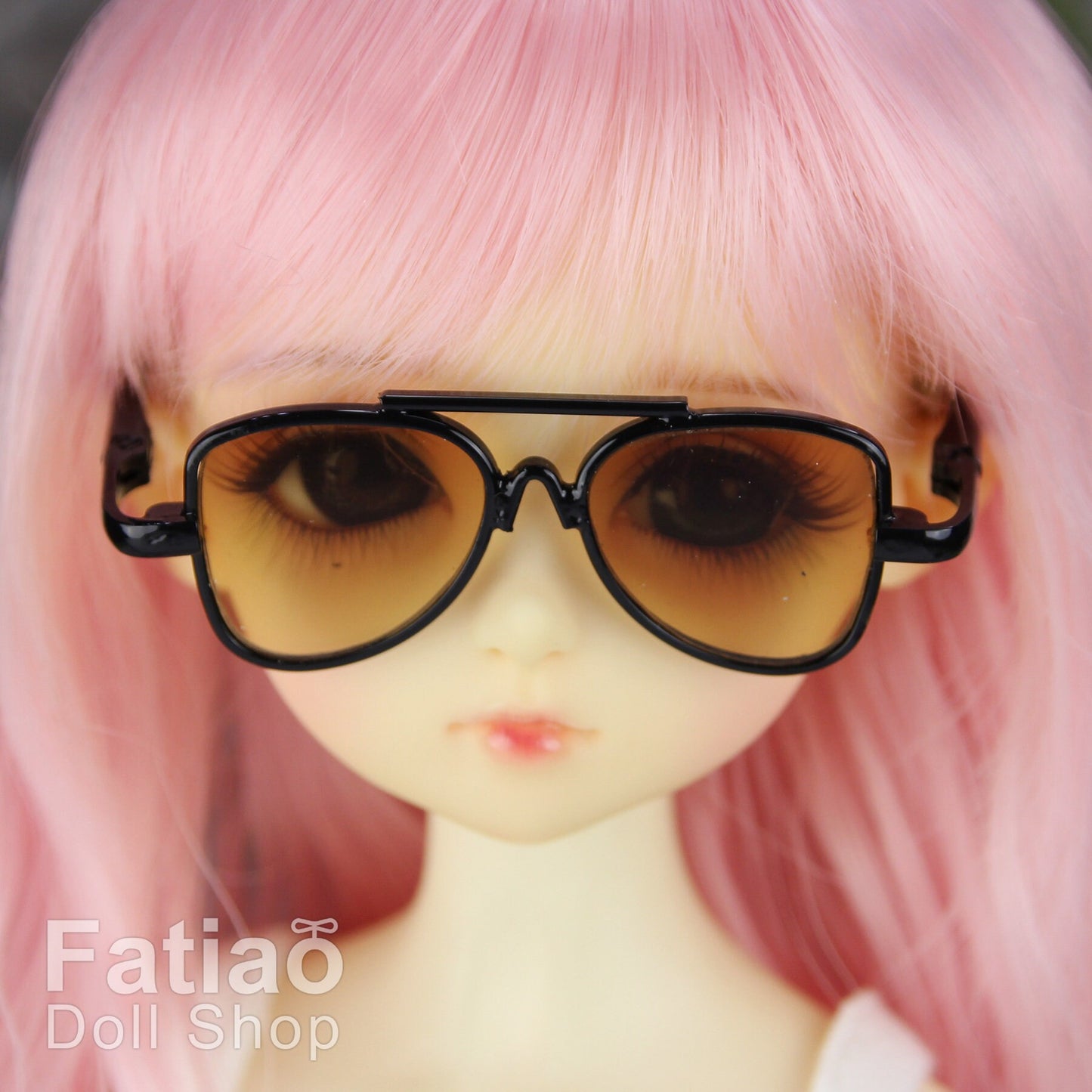 New fashion Dolls Round frame glasses fit 1/4 BJD MSD mini Super Dollfie - Black