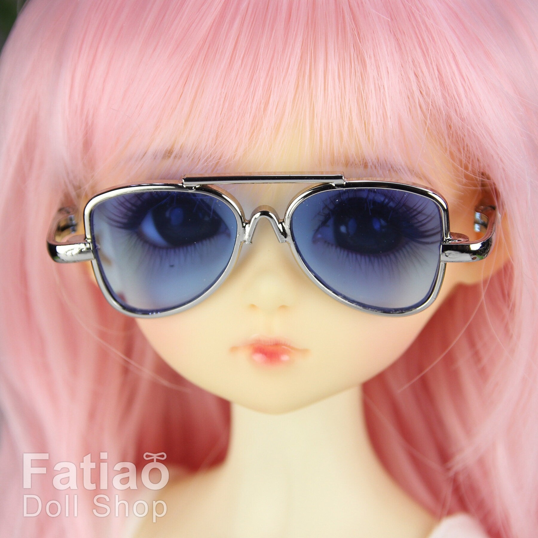 New fashion Dolls Round frame glasses fit 1/4 BJD MSD mini Super Dollfie - Gold