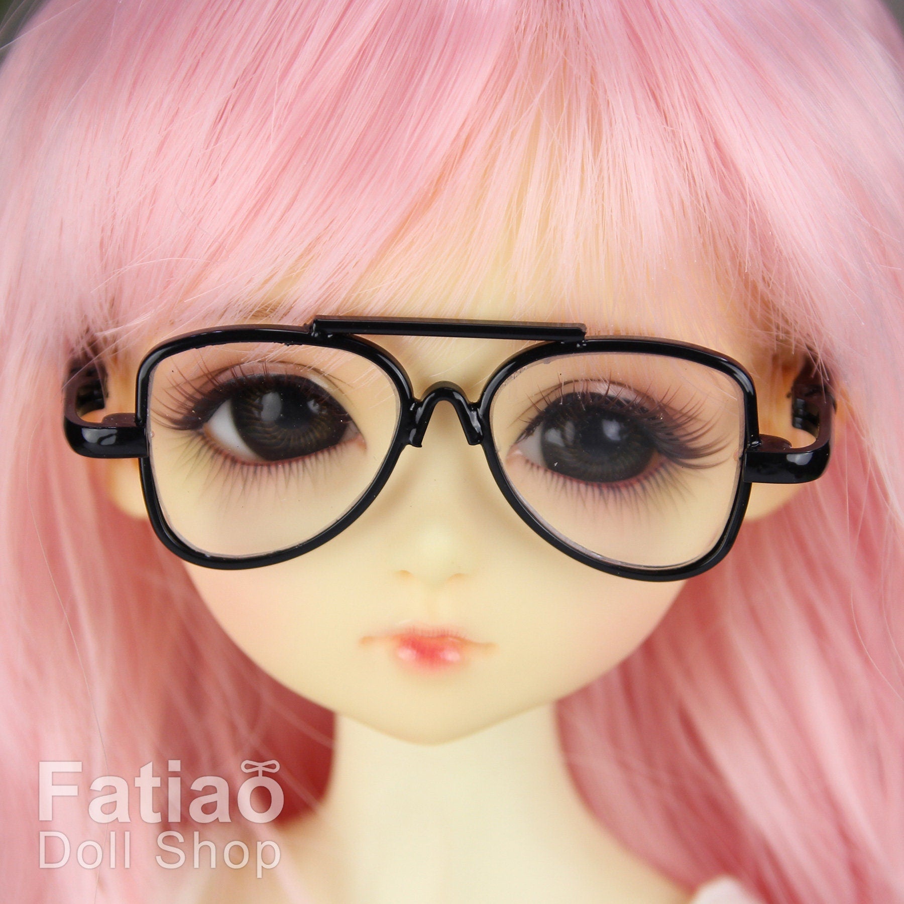 New fashion Dolls Round frame glasses fit 1/4 BJD MSD mini Super Dollfie - Black
