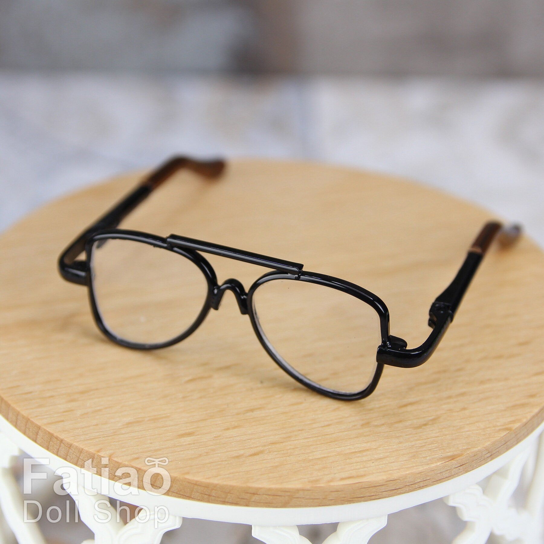 New fashion Dolls Round frame glasses fit 1/4 BJD MSD mini Super Dollfie - Black