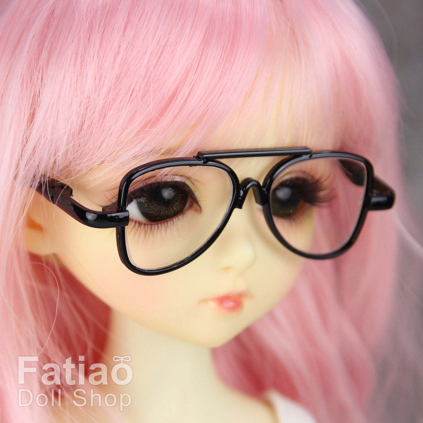 New fashion Dolls Round frame glasses fit 1/4 BJD MSD mini Super Dollfie - Black