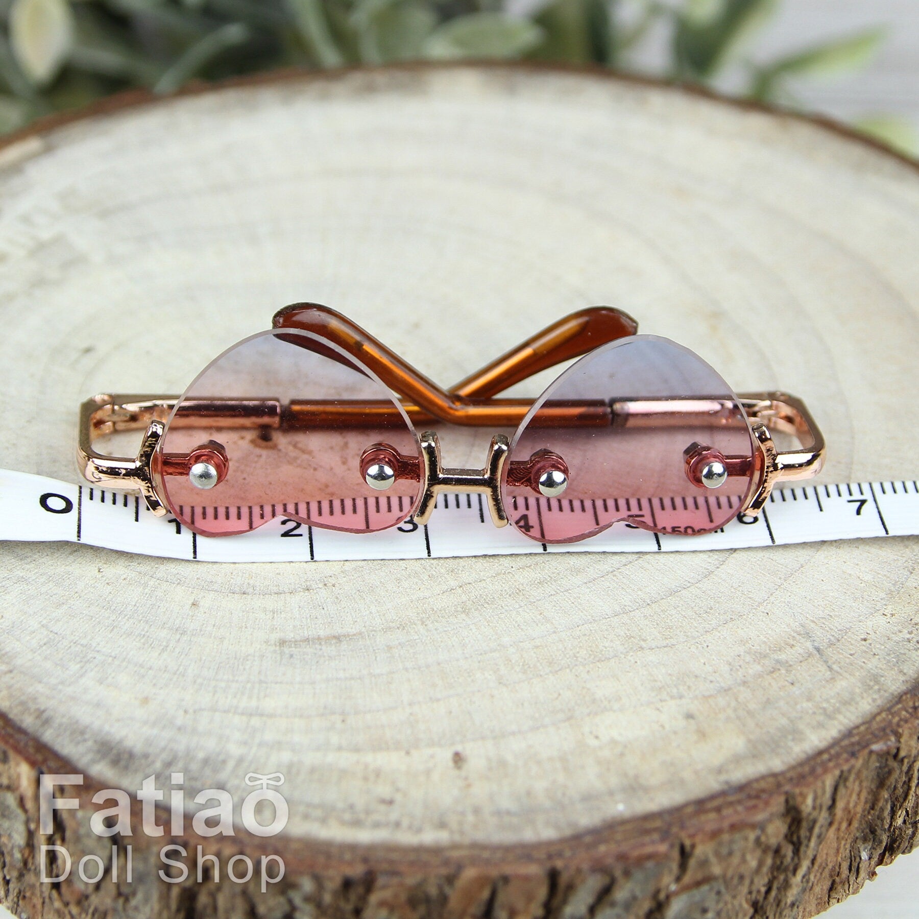 New fashion Rimless Frames Dolls Glasses fit 1/3 BJD SD Super Dollfie Heart Gradient color