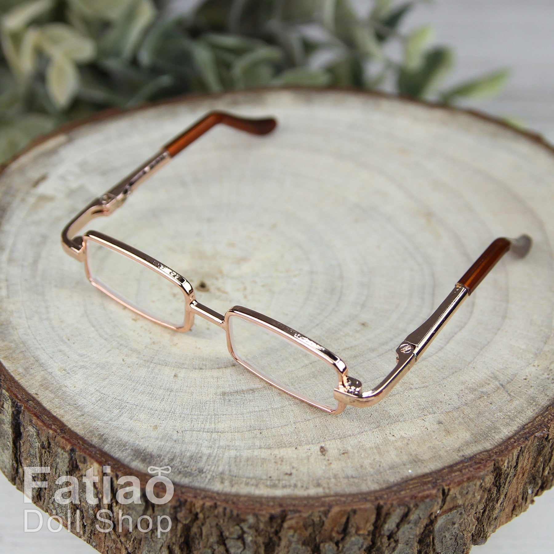 New fashion Full-Rim Dolls Glasses fit 1/3 BJD SD Super Dollfie Gold