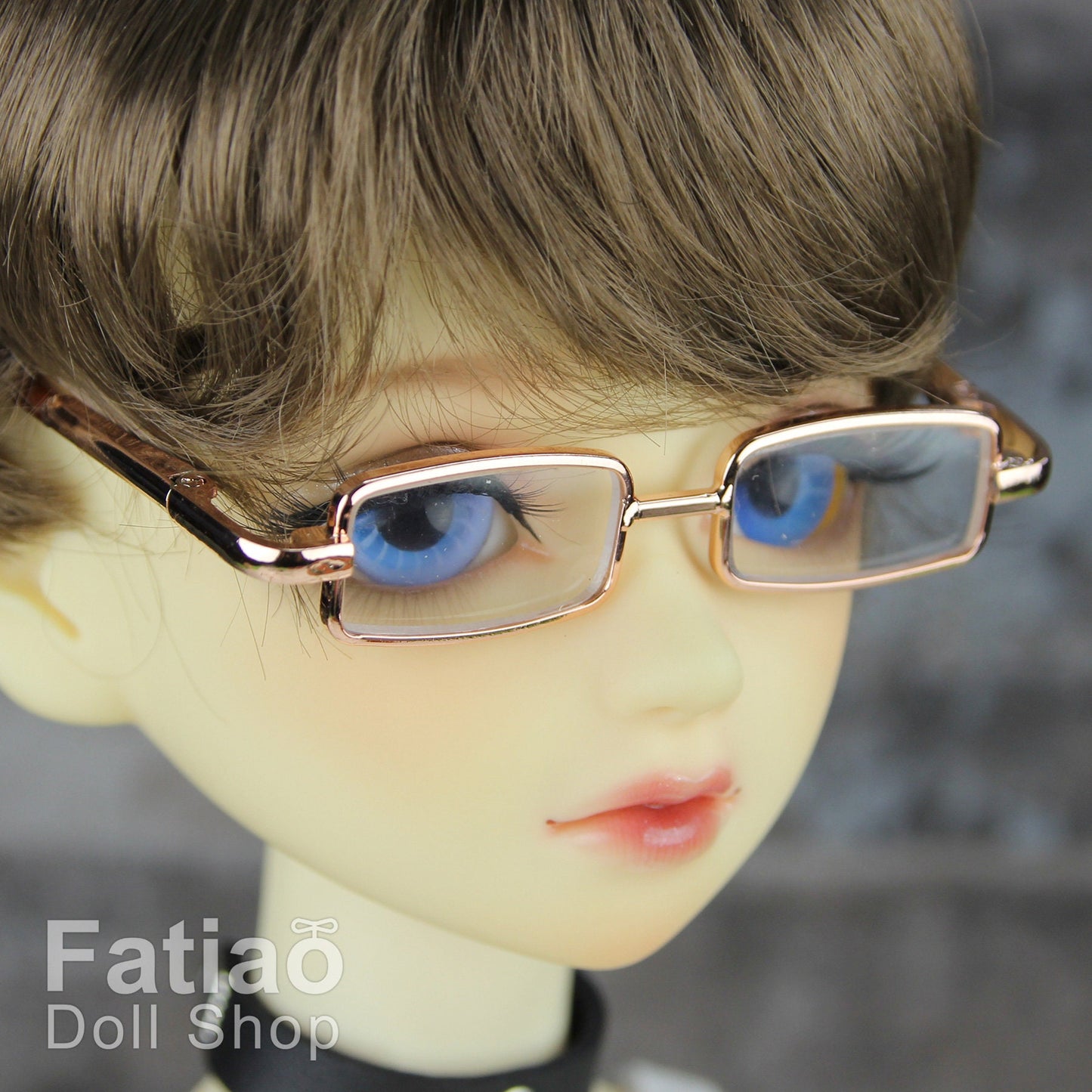 New fashion Full-Rim Dolls Glasses fit 1/3 BJD SD Super Dollfie Gold