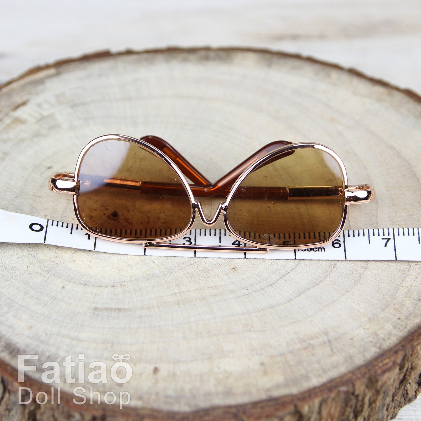 New fashion Full-Rim Dolls Glasses fit 1/3 BJD SD Super Dollfie - Gold