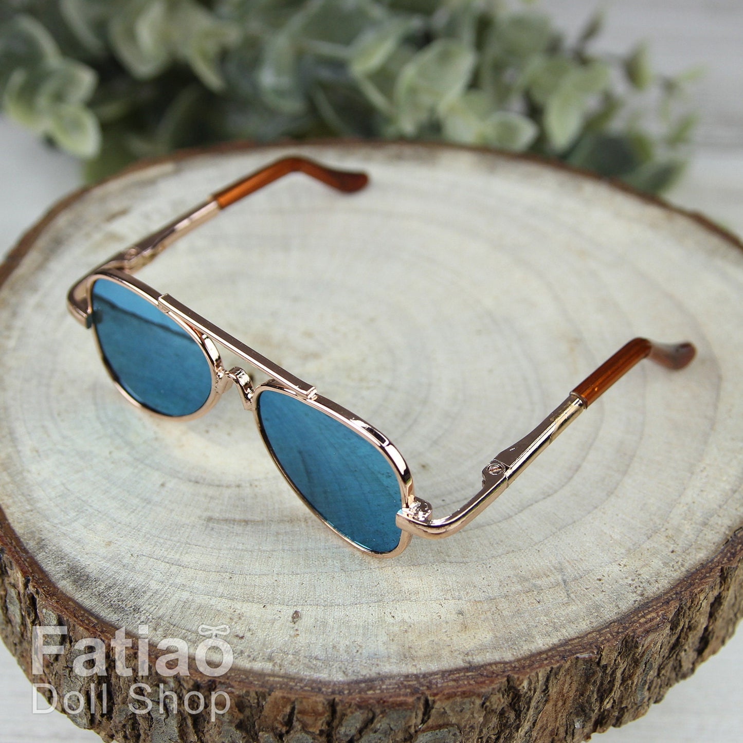 New fashion Rimless Frames Dolls Sun Glasses fit 1/3 BJD SD Super Dollfie - Gold