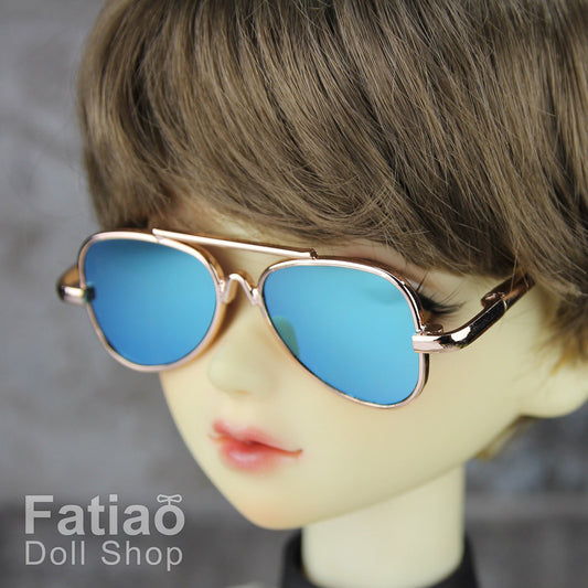 New fashion Rimless Frames Dolls Sun Glasses fit 1/3 BJD SD Super Dollfie - Gold