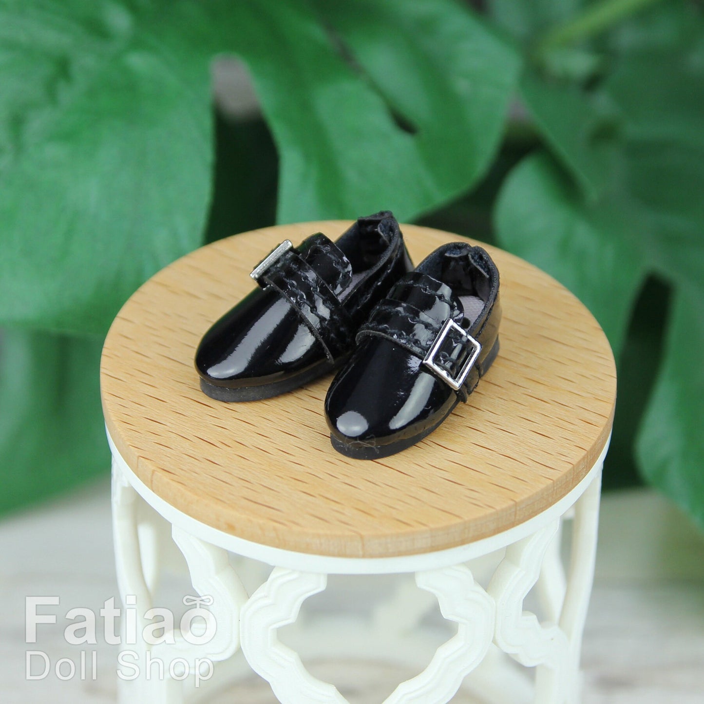 Fatiao - New Lati Yellow Pukifee Blythe OB22 Luts Tiny BJD Doll Patent leather Shoes - Square button (Size 2.6cm)