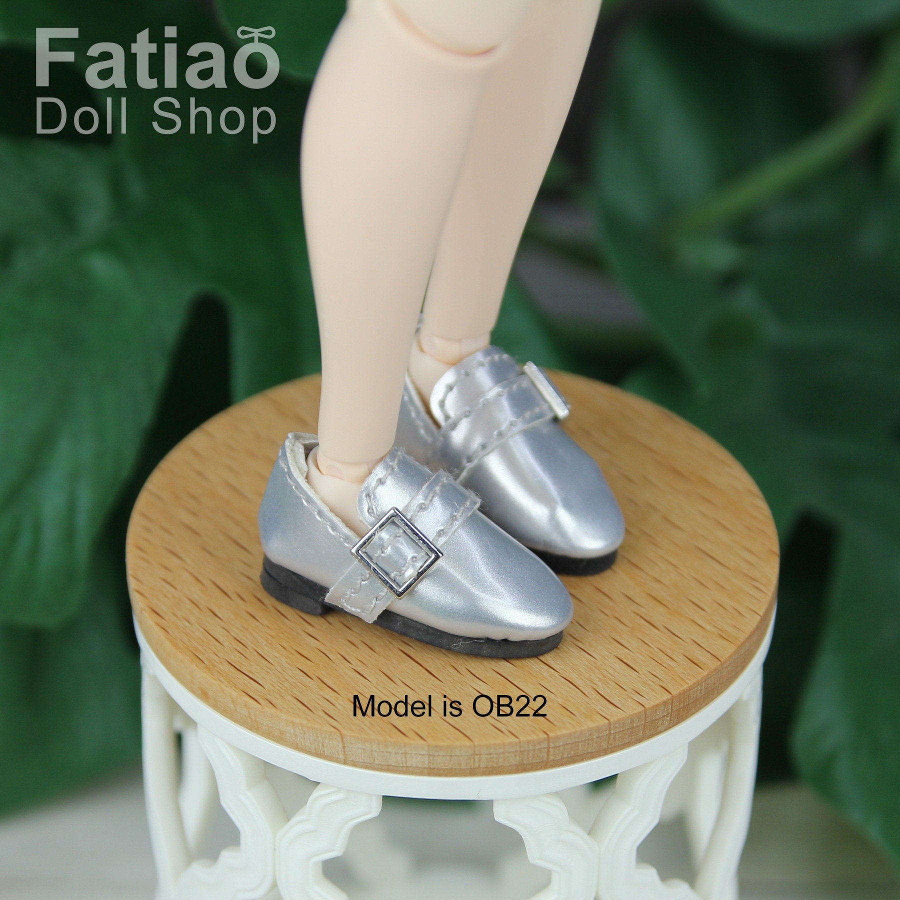 Fatiao - New Lati Yellow Pukifee Blythe OB22 Luts Tiny BJD Doll Patent leather Shoes - Square button (Size 2.6cm)