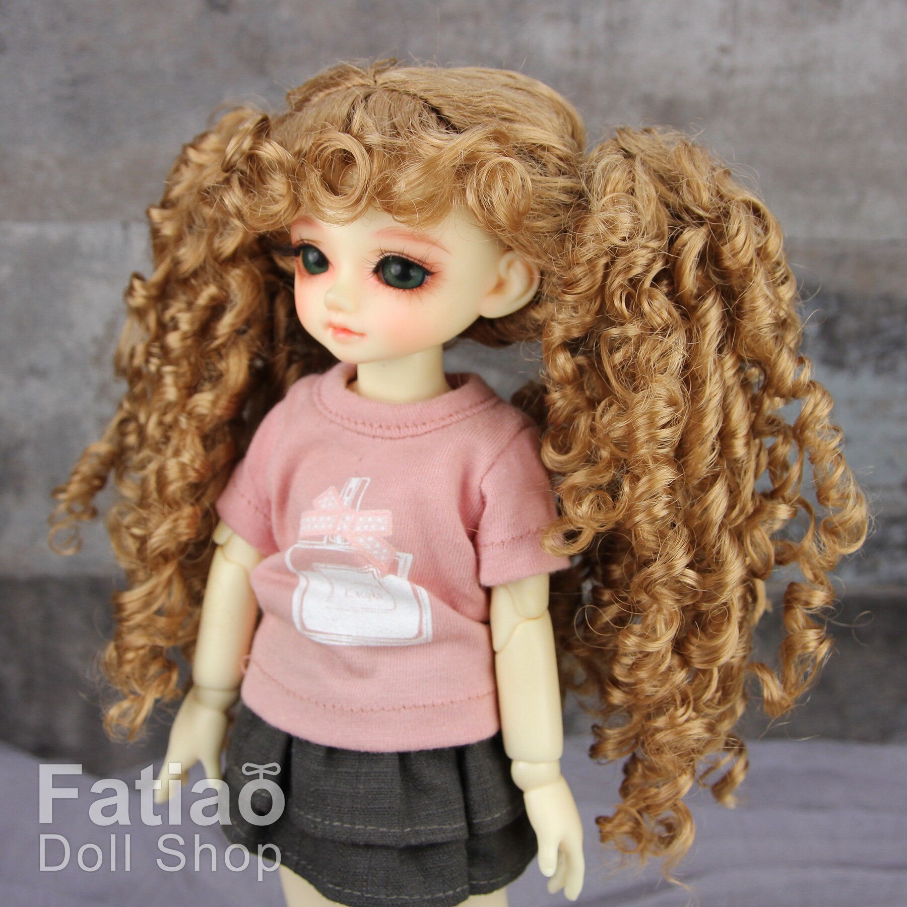 Fatiao - New Dolls Wig Dollfie Yo-SD 1/6 BJD 6-7" size Ocher