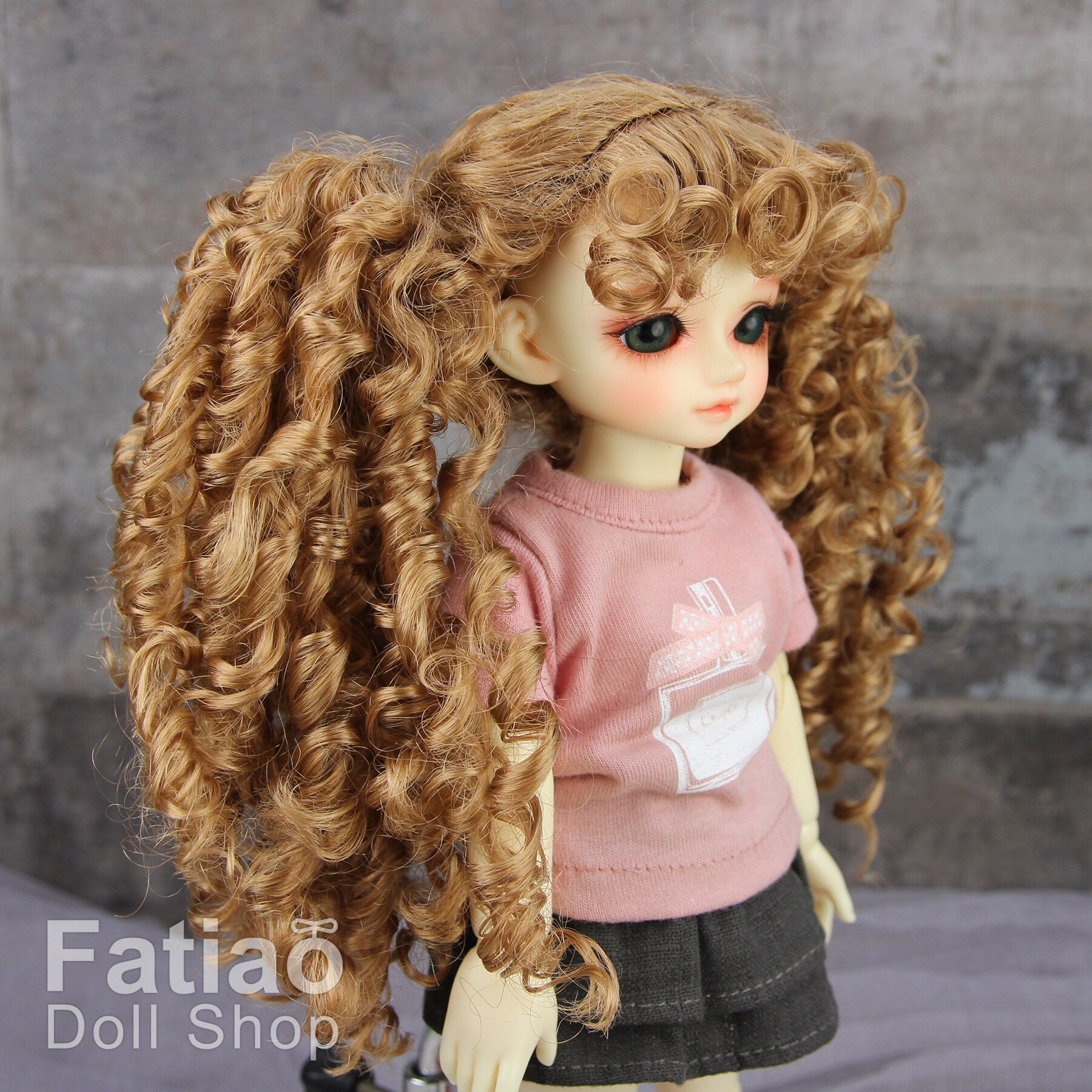 Fatiao - New Dolls Wig Dollfie Yo-SD 1/6 BJD 6-7" size Ocher
